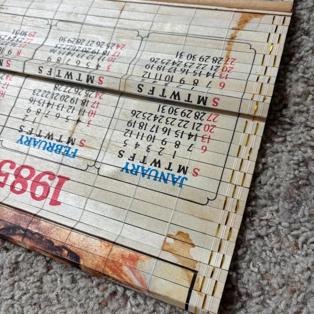 VTG 80s Bamboo Wood Slat Decor Mailbox Rainbow Squirrel Cottage Core Farm Kitsch